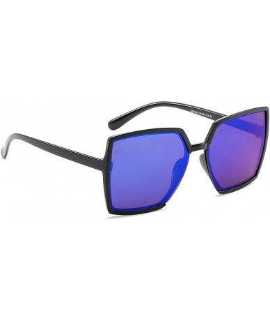 Oversized Vintage style Irregular Sunglasses for Men or Women plastic AC UV 400 Protection Sunglasses - Blue - CX18T2THN60 $2...