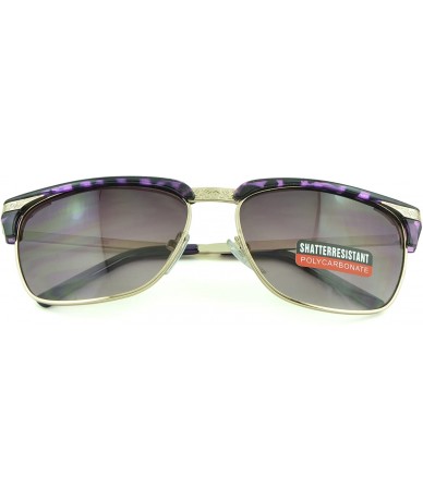 Oval Women's Celebrity Style Sunglasses - Oversized Retro Style - Purple-iii - CQ12DFL96O3 $17.77