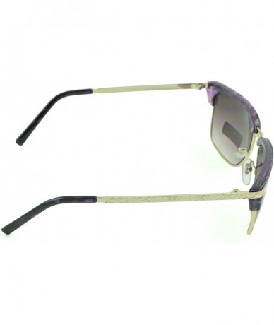 Oval Women's Celebrity Style Sunglasses - Oversized Retro Style - Purple-iii - CQ12DFL96O3 $17.77