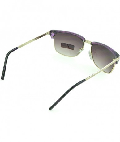 Oval Women's Celebrity Style Sunglasses - Oversized Retro Style - Purple-iii - CQ12DFL96O3 $17.77