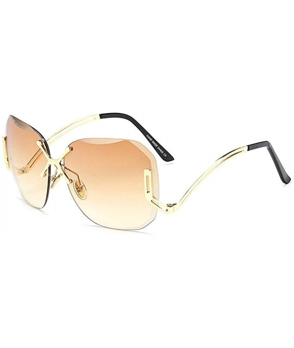 Rimless New Arrive Fashion Square Rimless Sunglasses Women Vintage Brand Designer Coating Sun Glasses UV400 - C1199QDIX5Y $19.41