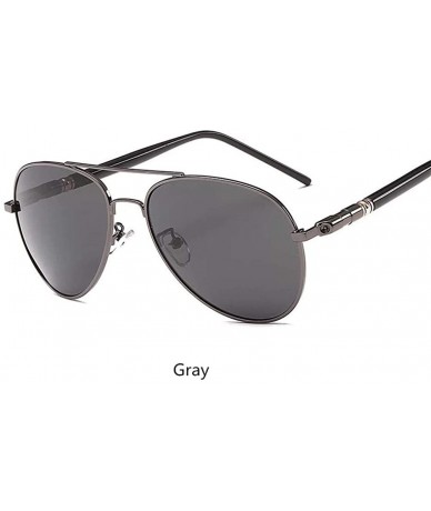 Round Polarized sunglasses Classic men's sunglasses driver driving sunglasses outdoor movement - Black - CY1999SN8IS $25.28