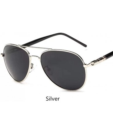 Round Polarized sunglasses Classic men's sunglasses driver driving sunglasses outdoor movement - Black - CY1999SN8IS $25.28