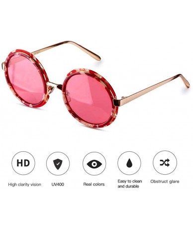 Aviator Steampunk Sunglasses Women Eye Googles Retro Acetate Alloy Glasses Gold - Gold - CM18YZTU9W8 $90.56