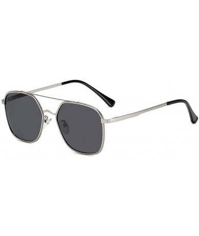 Oversized Metal punk wind sunglasses men's polarizer telescopic spring legs retro personality sunglasses - CN190MHSU2I $60.11