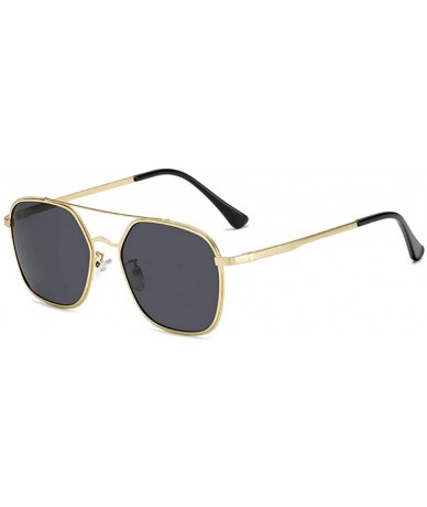 Oversized Metal punk wind sunglasses men's polarizer telescopic spring legs retro personality sunglasses - CN190MHSU2I $60.11