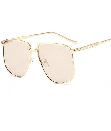 Round Women Fashion Summer Anti UV Large Frame Sunglasses for Round Face - Silver Frame Flat Light - C218WSCYQDO $21.85