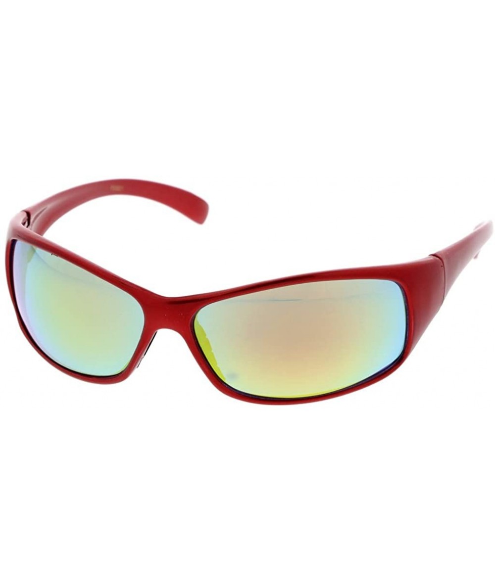 Sport Ultra Light Weight Full Frame Sport Sunglasses Model 851 - Red - CR187HWZQYE $19.11