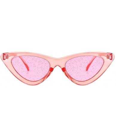 Cat Eye Women's Fashion Sunglasses-Cat Eye Sunglasses Jelly Sunshade Sunglasses Integrated Sexy Vintage Glasses (Pink) - C918...