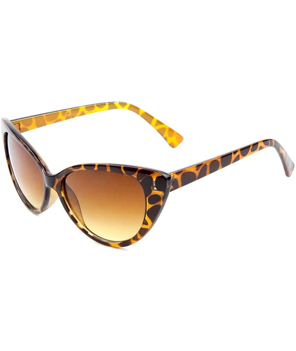 Oversized Women Cataye Sunglasses Mod Oversized Retro Fashion - Tortoise - CE12O43OEMR $17.42