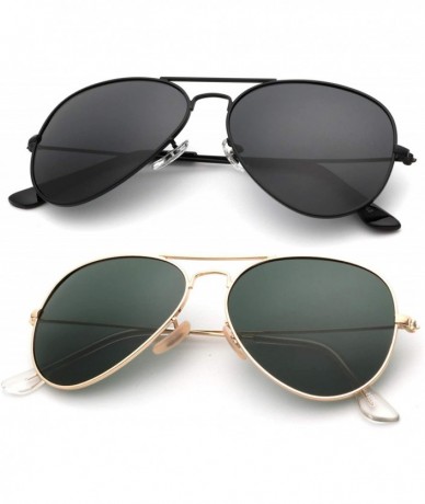 Aviator Classic Aviator Sunglasses for Men Women Driving Sun glasses Polarized Lens 100% UV Blocking - CN18Y8XQU70 $29.29