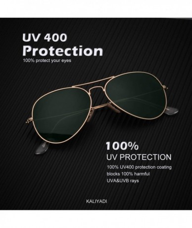 Aviator Classic Aviator Sunglasses for Men Women Driving Sun glasses Polarized Lens 100% UV Blocking - CN18Y8XQU70 $29.29