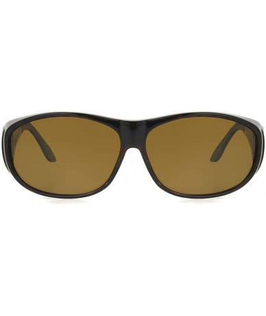 Rectangular Women's Haven-meridian Rectangular Fits Over Sunglasses - Tortoise Frame/Amber Lens - CF11418SUX3 $42.98