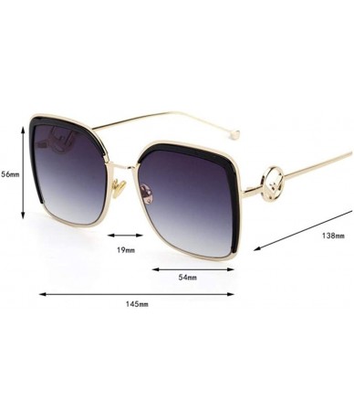 Aviator Fashion sunglasses ladies- 2019 new sunglasses women's big frame eyebrow sunglasses - F - CR18S5GTLND $81.38