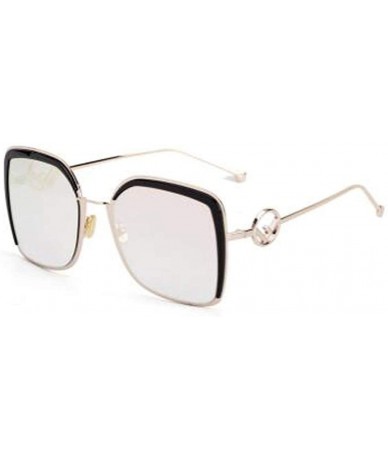 Aviator Fashion sunglasses ladies- 2019 new sunglasses women's big frame eyebrow sunglasses - F - CR18S5GTLND $81.38