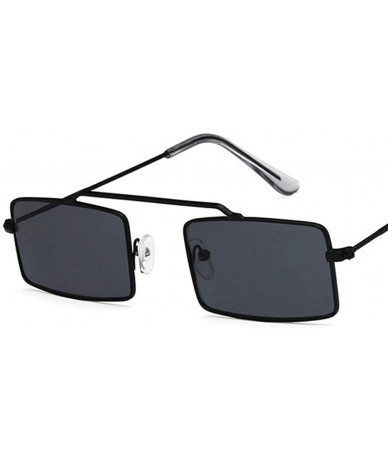 Semi-rimless Vintage Steampunk Sunglasses Rectangle Glasses - 1 - C518Y7DSILQ $38.57