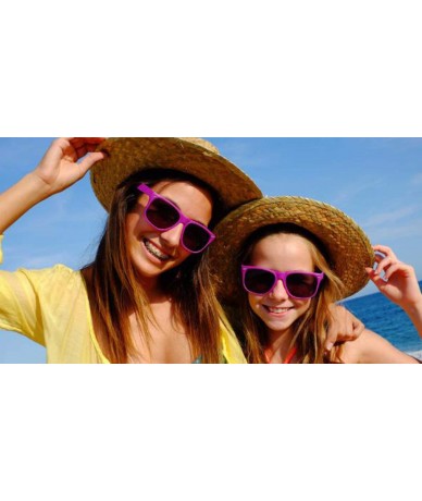 Oval Wholesale 80'S Purple UV Coating Party Sunglasses for Adults Kids 10 Pack (Purple) - Purple - CO18EQTRCR8 $19.32