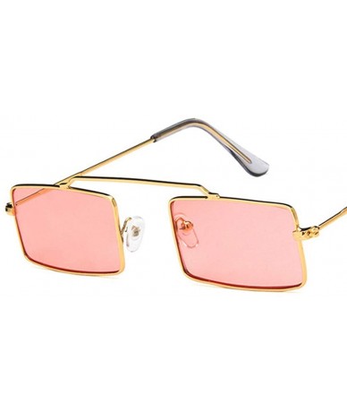 Semi-rimless Vintage Steampunk Sunglasses Rectangle Glasses - 1 - C518Y7DSILQ $38.57