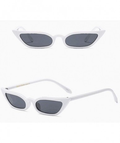 Rimless Women Vintage Cat Eye Sunglasses Fashion Ladies Retro Small Frame UV400 Eyewear - White - CW18SUCSDWE $16.68