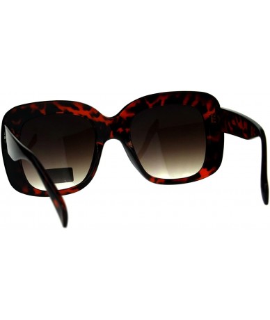 Square Giselle Womens Sunglasses Oversized Thick Square Fashion UV 400 - Tortoise (Brown) - CT18EDI6YSI $20.96