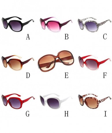 Goggle New Women Vintage Sunglasses Casual Large Frame Retro Eyewear Fashion Ladies Sunglasses - I - CP18SOOA4UQ $17.59