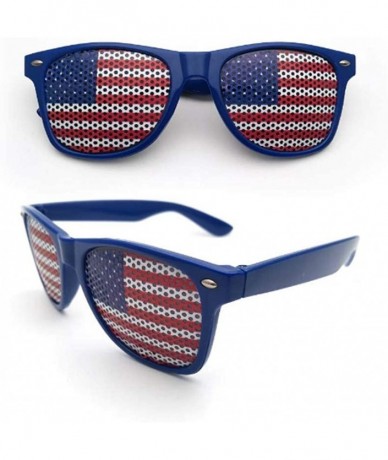 Goggle Eyewear Accessories Independence Day American Flag Shutter Glass Outdoor Party Decoration Glasses - Blue - CI194Z4ARGE...