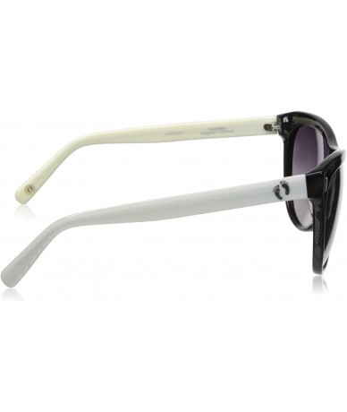 Sport Classic Key Hole HRG1018 C3 Polarized Round Sunglasses - Shiny Black & White - CR11OCMWU9D $53.73