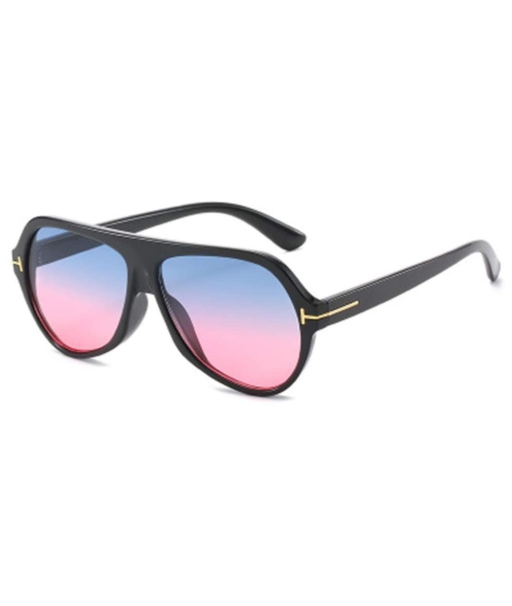 Sport Oval Large Frame Colorful Sunglasses Personality Fashion Ocean Film Sun Visor - 3 - CG190O8DS45 $58.87