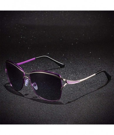 Aviator Women's Sunglasses Gradual Polarization of Outdoor Ultraviolet-proof Sunglasses - B - CC18QNC60I5 $71.22