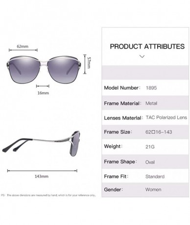 Aviator Women's Sunglasses Gradual Polarization of Outdoor Ultraviolet-proof Sunglasses - B - CC18QNC60I5 $71.22