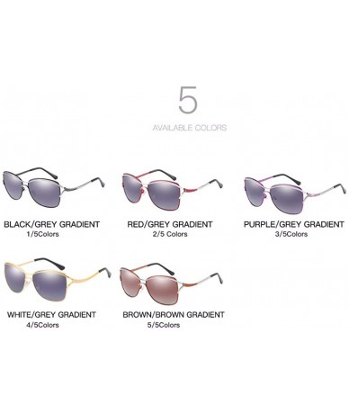 Aviator Women's Sunglasses Gradual Polarization of Outdoor Ultraviolet-proof Sunglasses - B - CC18QNC60I5 $71.22