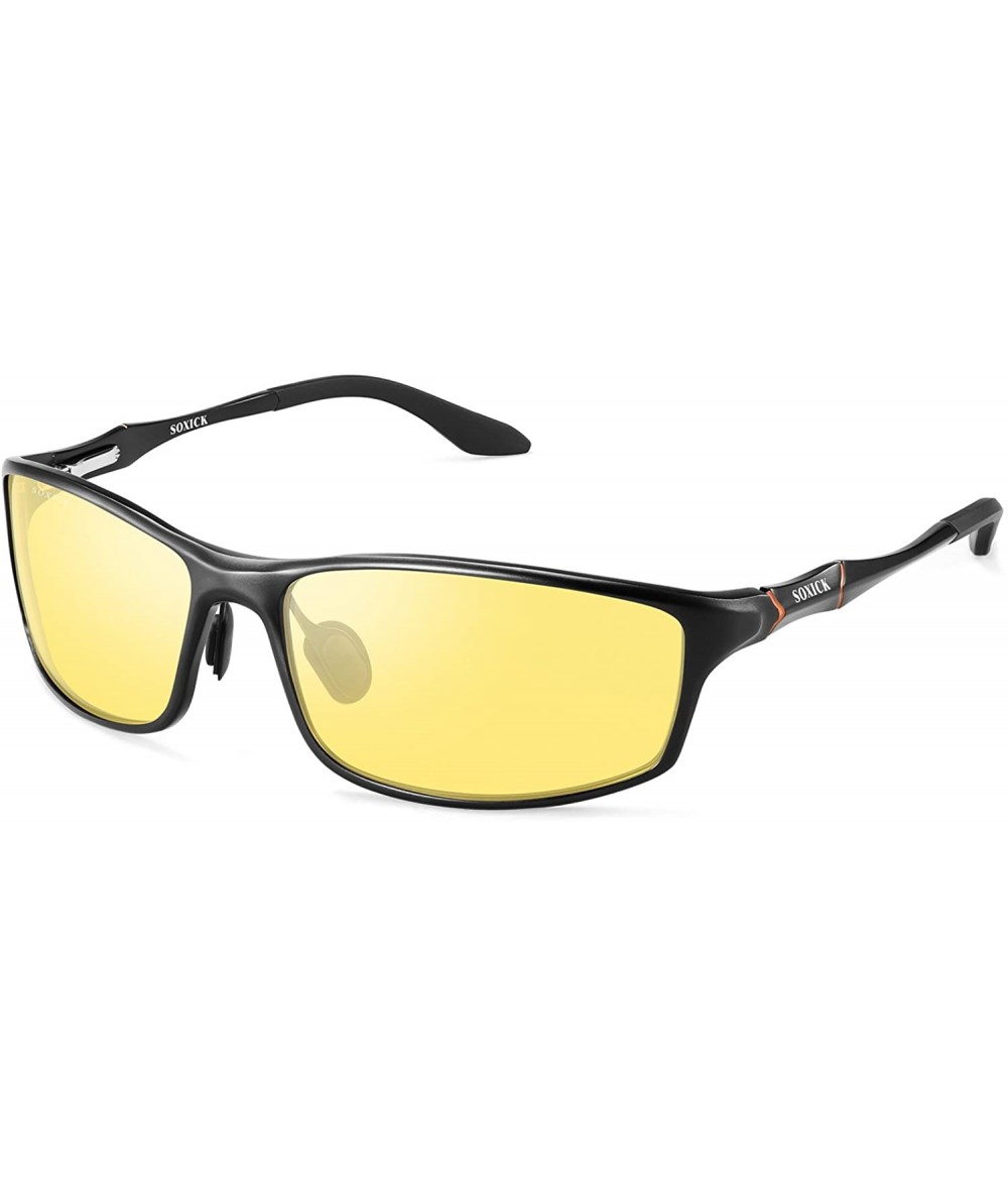 Goggle HD Night Driving Glasses for Men and Women Anti Glare Polarized Yellow Lens Vision Goggles - CE18M4T54GQ $52.14