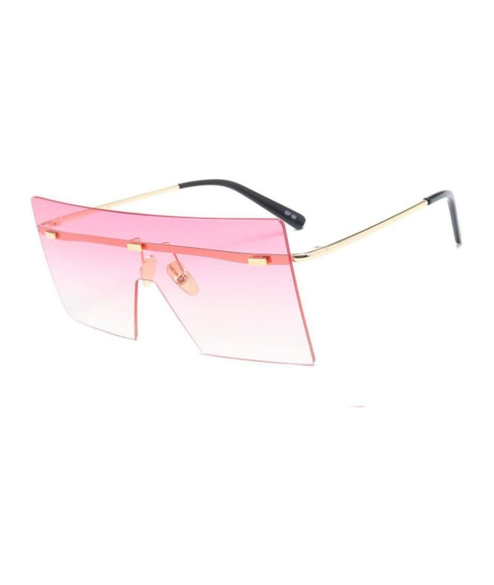 Oversized Oversized Brown Sunglasses Women Retro Vintage Sunglasses Big Shades Eyewear - C7 Red White - CZ18U46H4HW $39.88