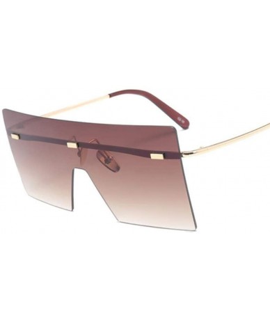 Oversized Oversized Brown Sunglasses Women Retro Vintage Sunglasses Big Shades Eyewear - C7 Red White - CZ18U46H4HW $39.88