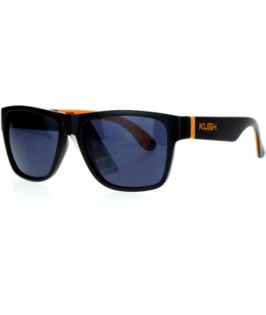 Sport Soft Cushion Arm Sport Matte Horn Rim Sunglasses - Orange - CO12CJLB8CX $19.78