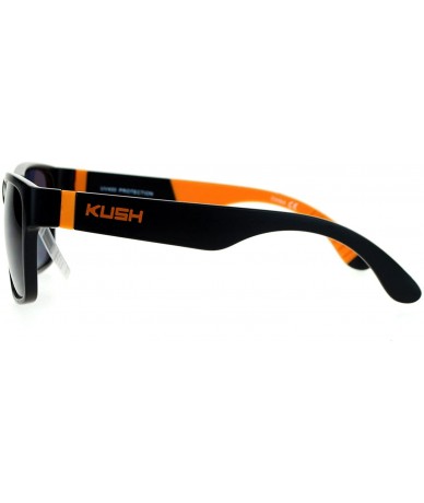 Sport Soft Cushion Arm Sport Matte Horn Rim Sunglasses - Orange - CO12CJLB8CX $19.78