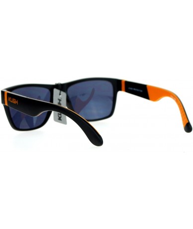 Sport Soft Cushion Arm Sport Matte Horn Rim Sunglasses - Orange - CO12CJLB8CX $19.78