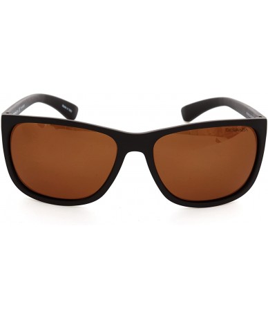 Round Made In ITALY Classic. Men's Sunglasses Plastic Frame- Polarized Lens DS1553 - Matte Brown - CZ189N5W7HY $44.43