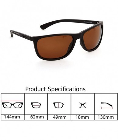 Round Made In ITALY Classic. Men's Sunglasses Plastic Frame- Polarized Lens DS1553 - Matte Brown - CZ189N5W7HY $44.43