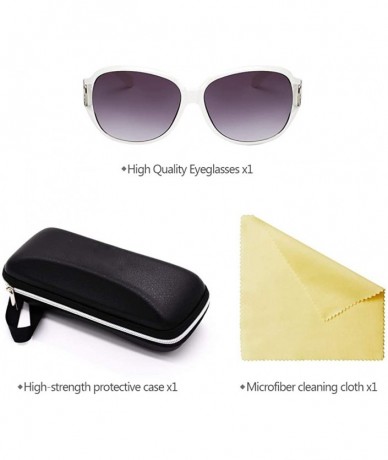 Goggle Womens Oversized Fashion Sunglasses Vintage Glasses for Driving Outdoor - White - CY18RQE7IM9 $17.09