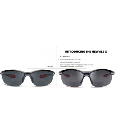 Wrap NEW REDESIGNED SL2 X Bifocal Reading Sunglasses designed for Sports or Casual use - Smoke - CO18HTICXOM $97.99