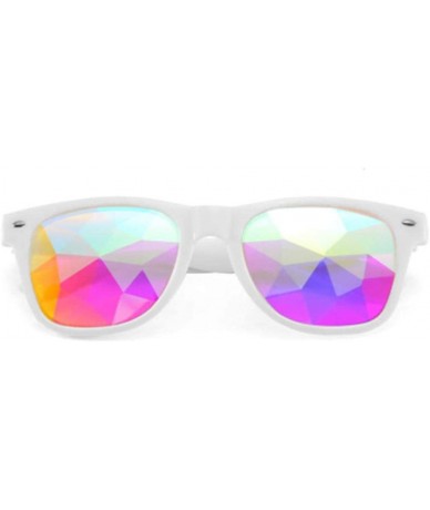 Aviator Kaleidoscope Glasses Women Men Retro Diffracted Lens Holographic Red As Picteur - Black - C318YZWY4I0 $17.85