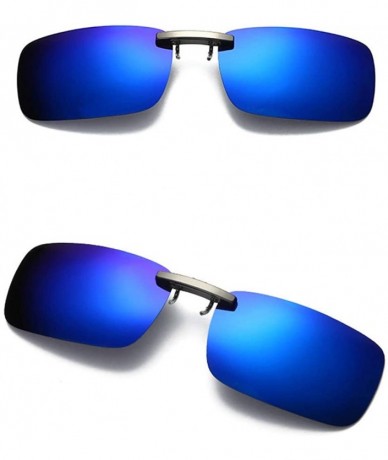 Sport Aviator Sunglasses Detachable Driving Polarized - Blue - C818UK20R2E $18.16