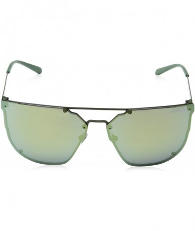 Square Men's An3073 Hundo-p1 Square Sunglasses - Green/Emerald Iridium - C61822U5K9W $86.42