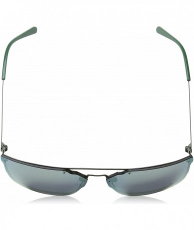 Square Men's An3073 Hundo-p1 Square Sunglasses - Green/Emerald Iridium - C61822U5K9W $86.42