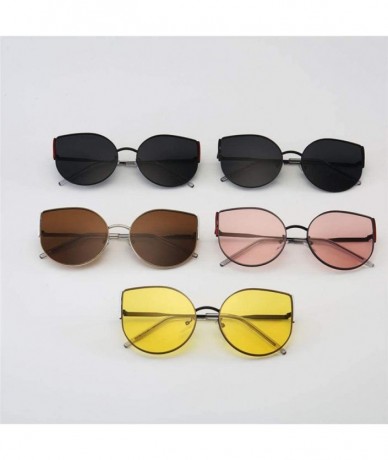 Goggle Sun Glasses Vintage Fashion Framed Glasses Metal Glasses Sunglasses-Pink - CW199I6SGI6 $48.83