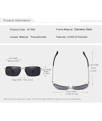 Square Polarized Sunglasses Vintage Glasses - 4 - C4190GHAUM6 $85.83