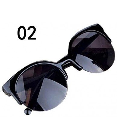 Rimless Classic Polarized Semi Rimless Sunglasses Protection - B - CB18YRZW98W $14.53