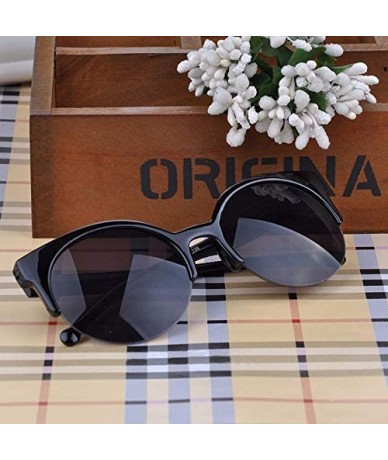 Rimless Classic Polarized Semi Rimless Sunglasses Protection - B - CB18YRZW98W $14.53