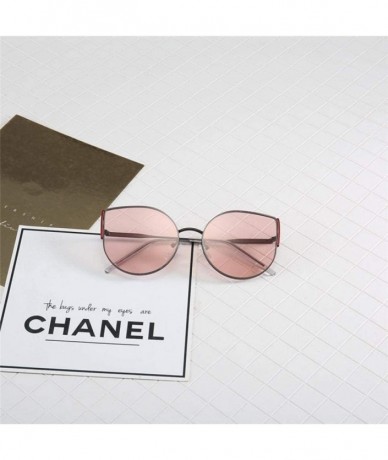 Goggle Sun Glasses Vintage Fashion Framed Glasses Metal Glasses Sunglasses-Pink - CW199I6SGI6 $48.83